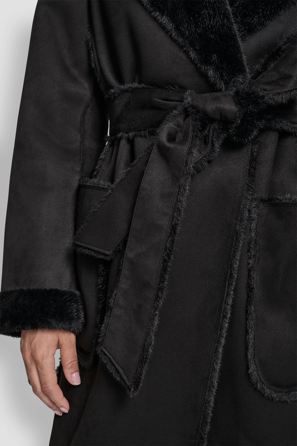 BELTED FAUX SHERLING