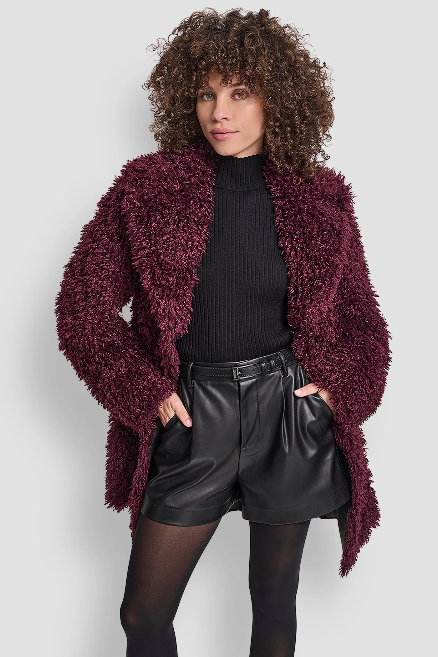 FAUX TEDDY FUR JACKET