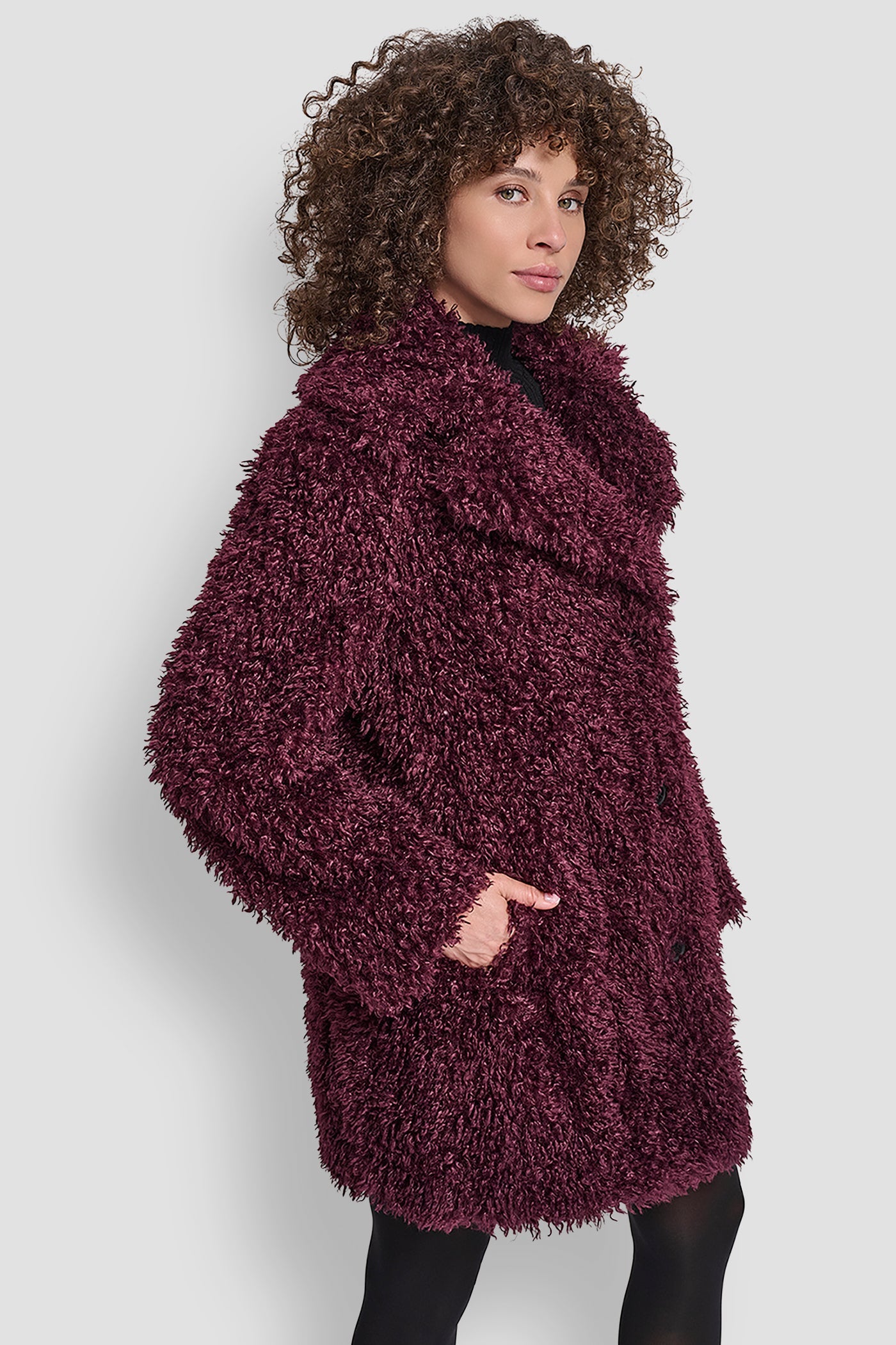 FAUX TEDDY FUR JACKET