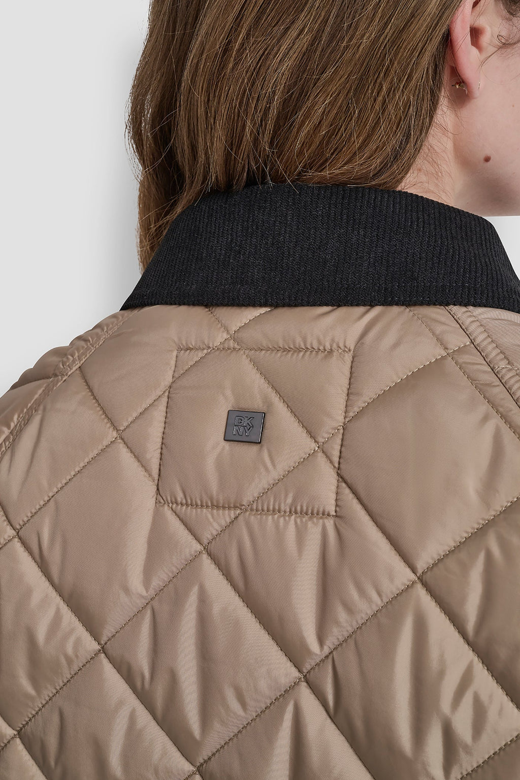 QULITED JACKET WITH CONTRAST COLLAR