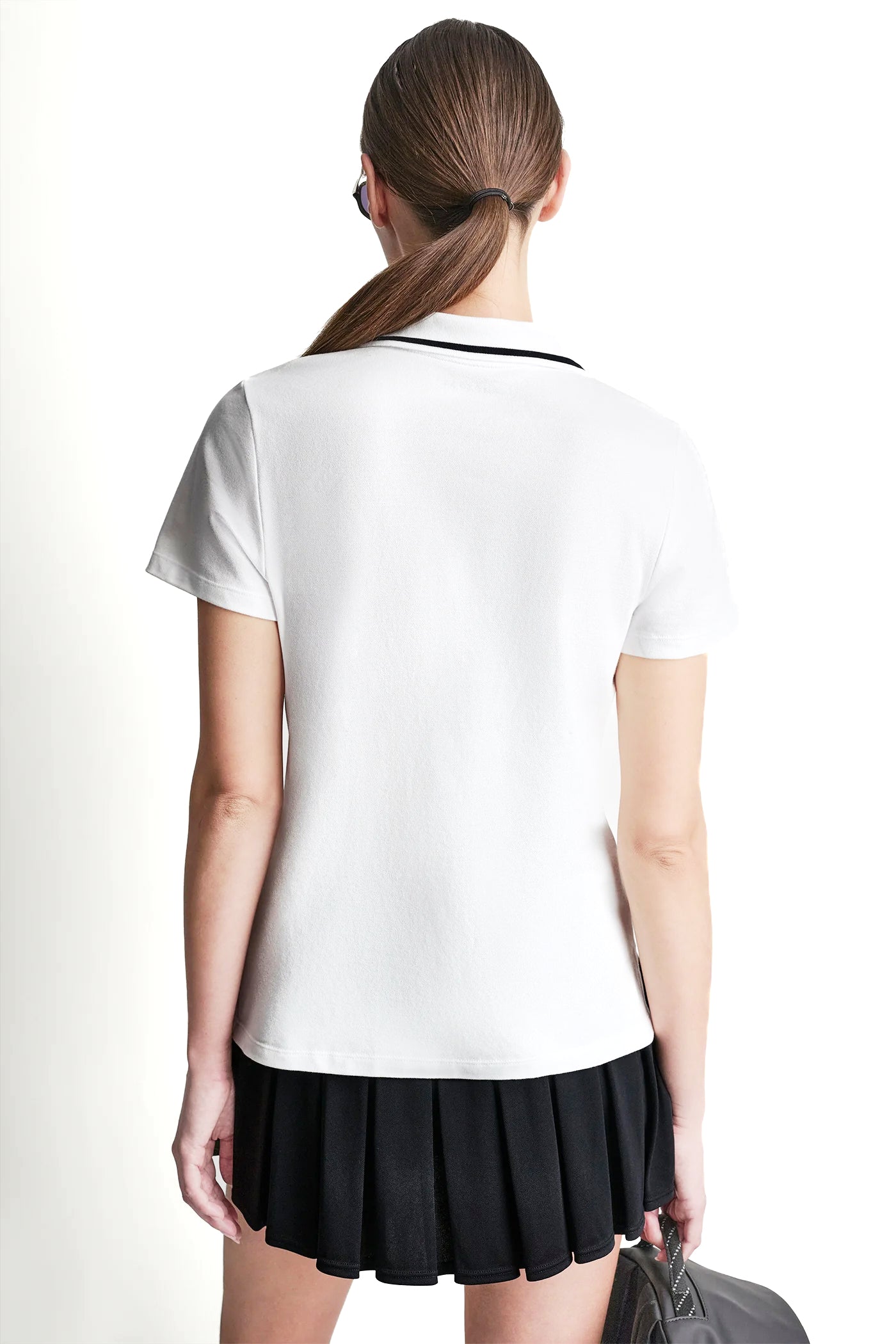 LOGO EMBROIDERED ZIP POLO