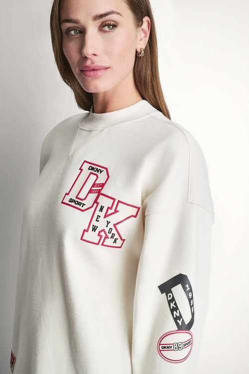 CAMPUS PATCH LONG SLEEVE SNEAKER DRESS