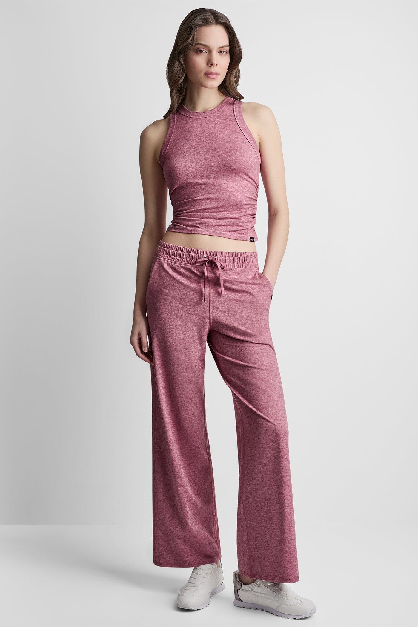 SPACEDYE TANK WITH RUCHING