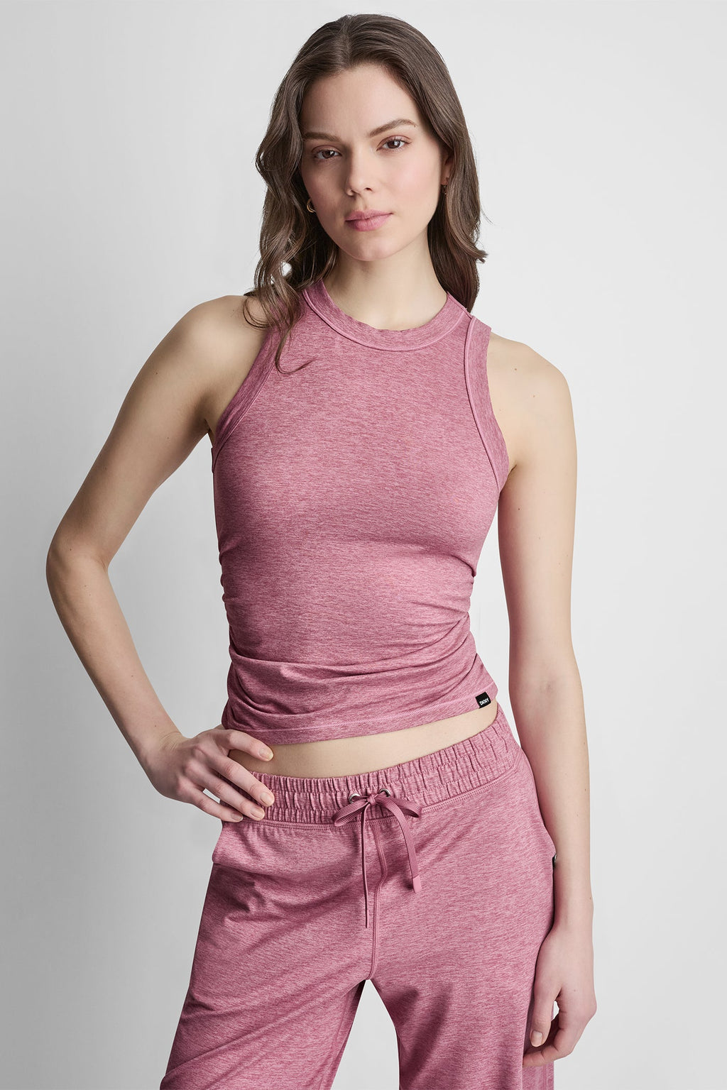SPACEDYE TANK WITH RUCHING