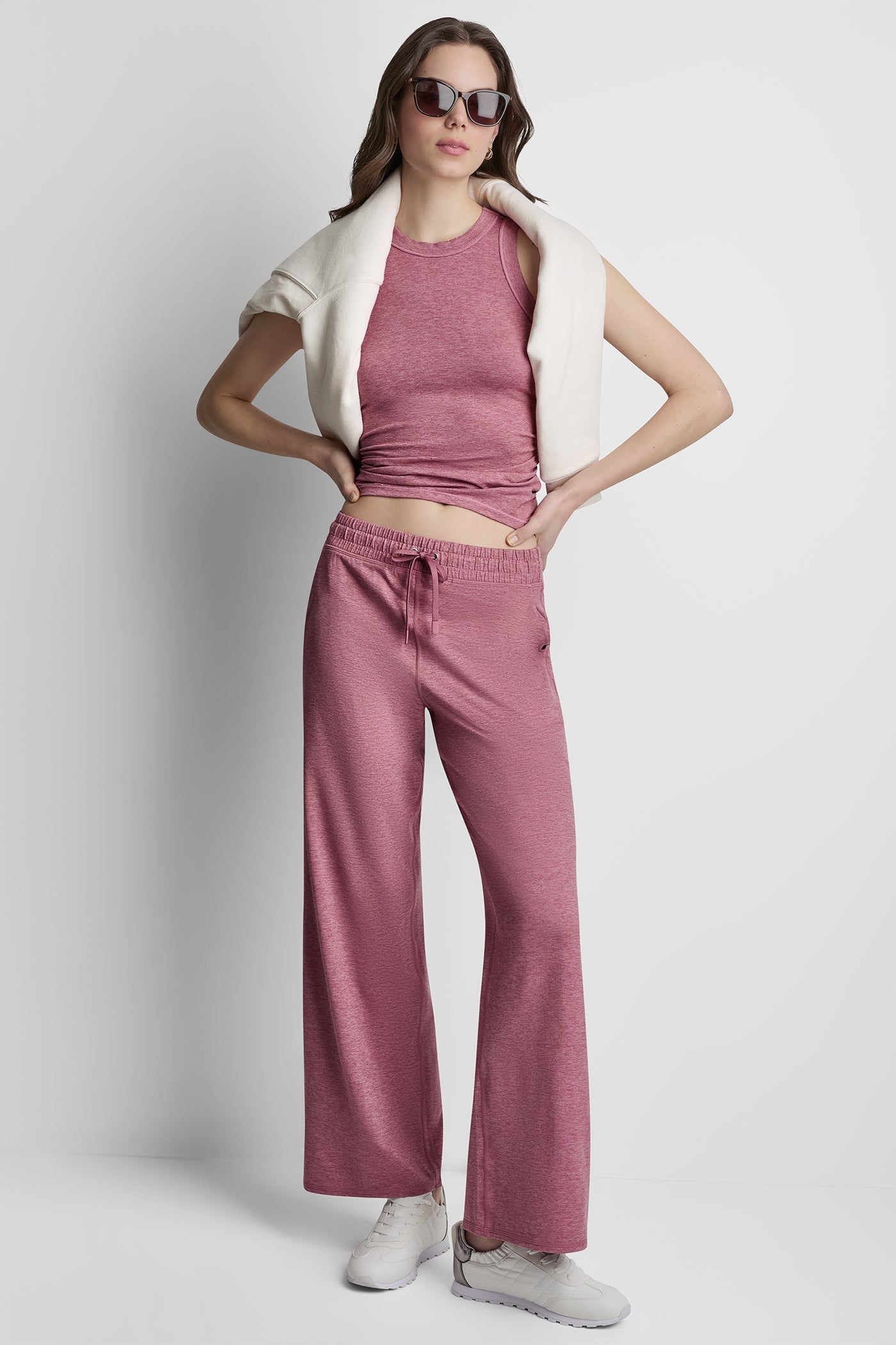 MID-RISE SPACEDYE WIDE LEG PANT