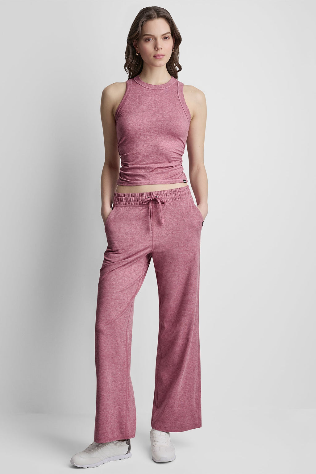MID-RISE SPACEDYE WIDE LEG PANT