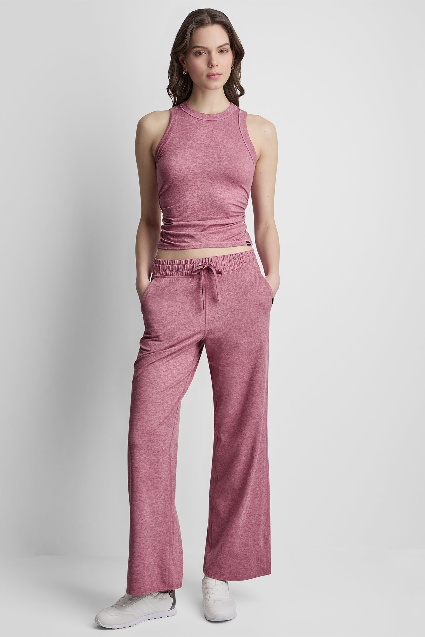 MID-RISE SPACEDYE WIDE LEG PANT