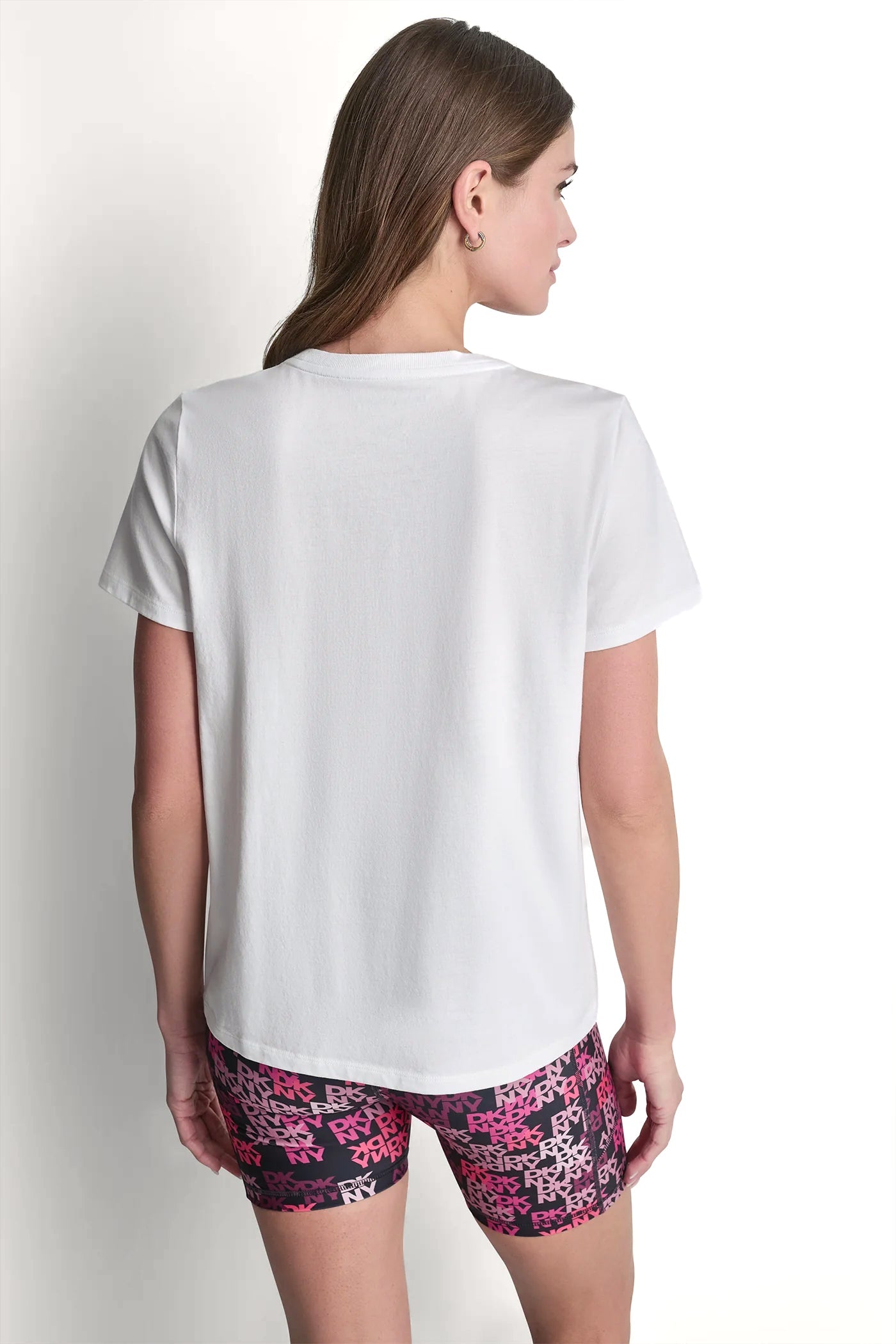 DKNY CAMO MIXED MEDIA LOGO TEE