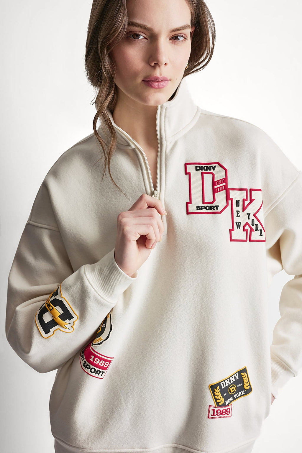 CAMPUS PATCH OVERSIZED QUARTER-ZIP