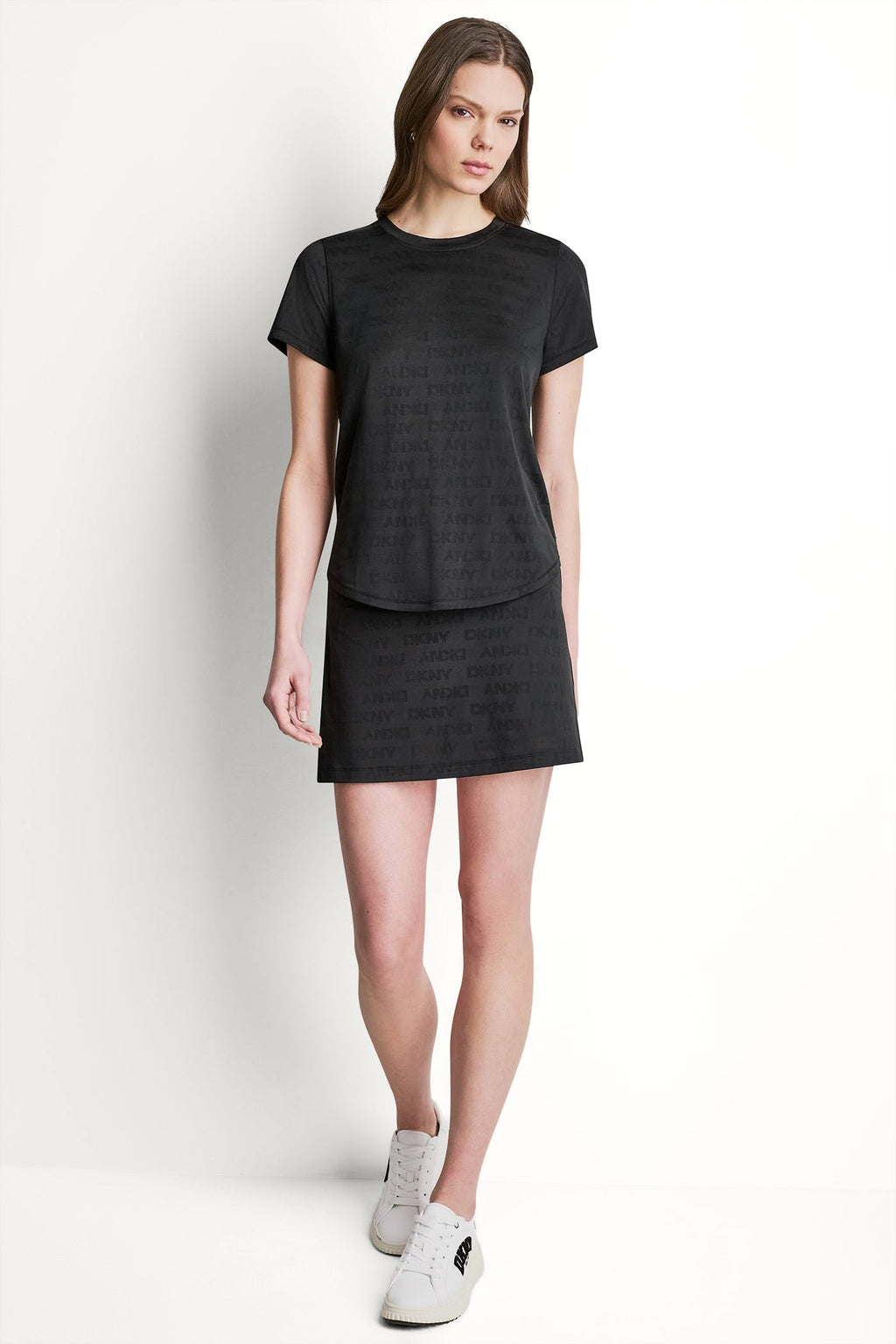 LOGO JACQUARD CREW NECK TEE