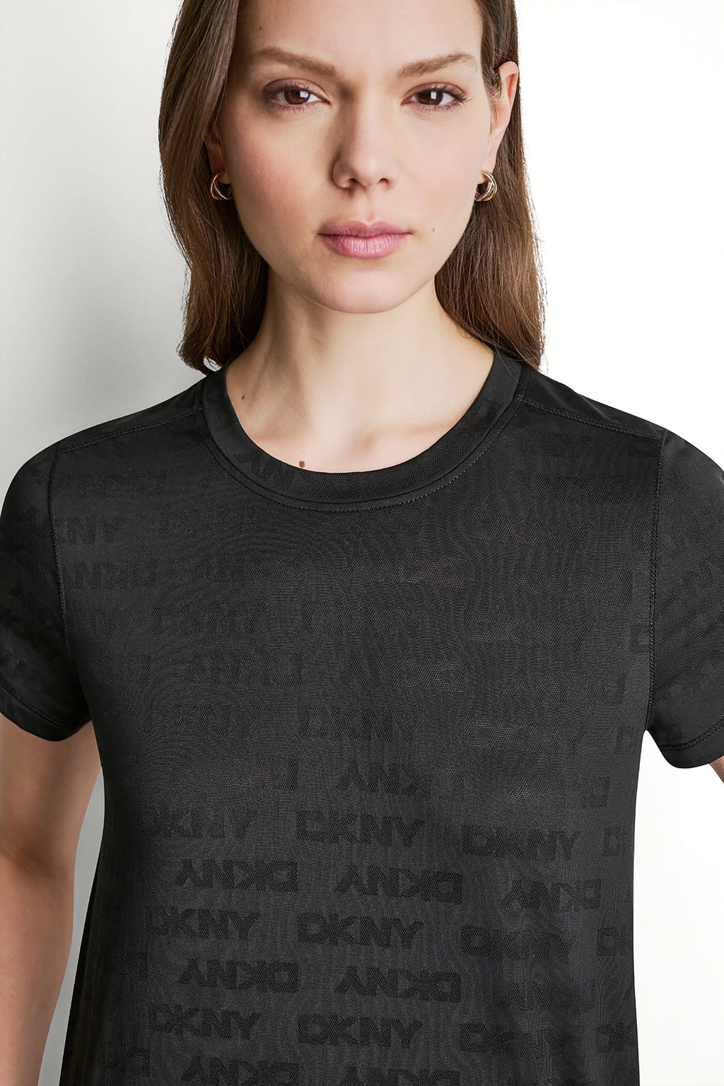 LOGO JACQUARD CREW NECK TEE