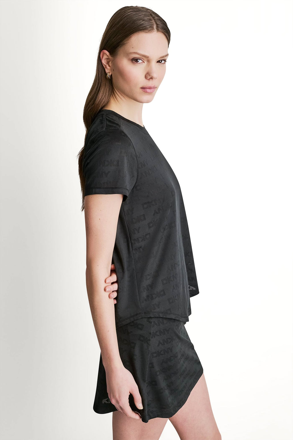 LOGO JACQUARD CREW NECK TEE