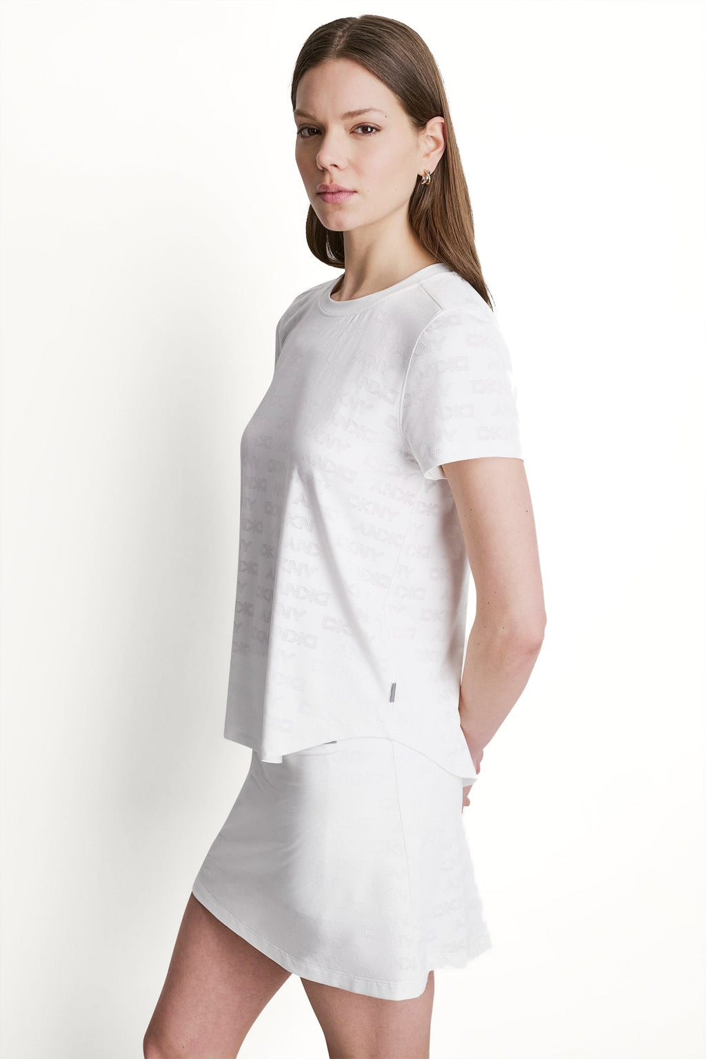 LOGO JACQUARD CREW NECK TEE