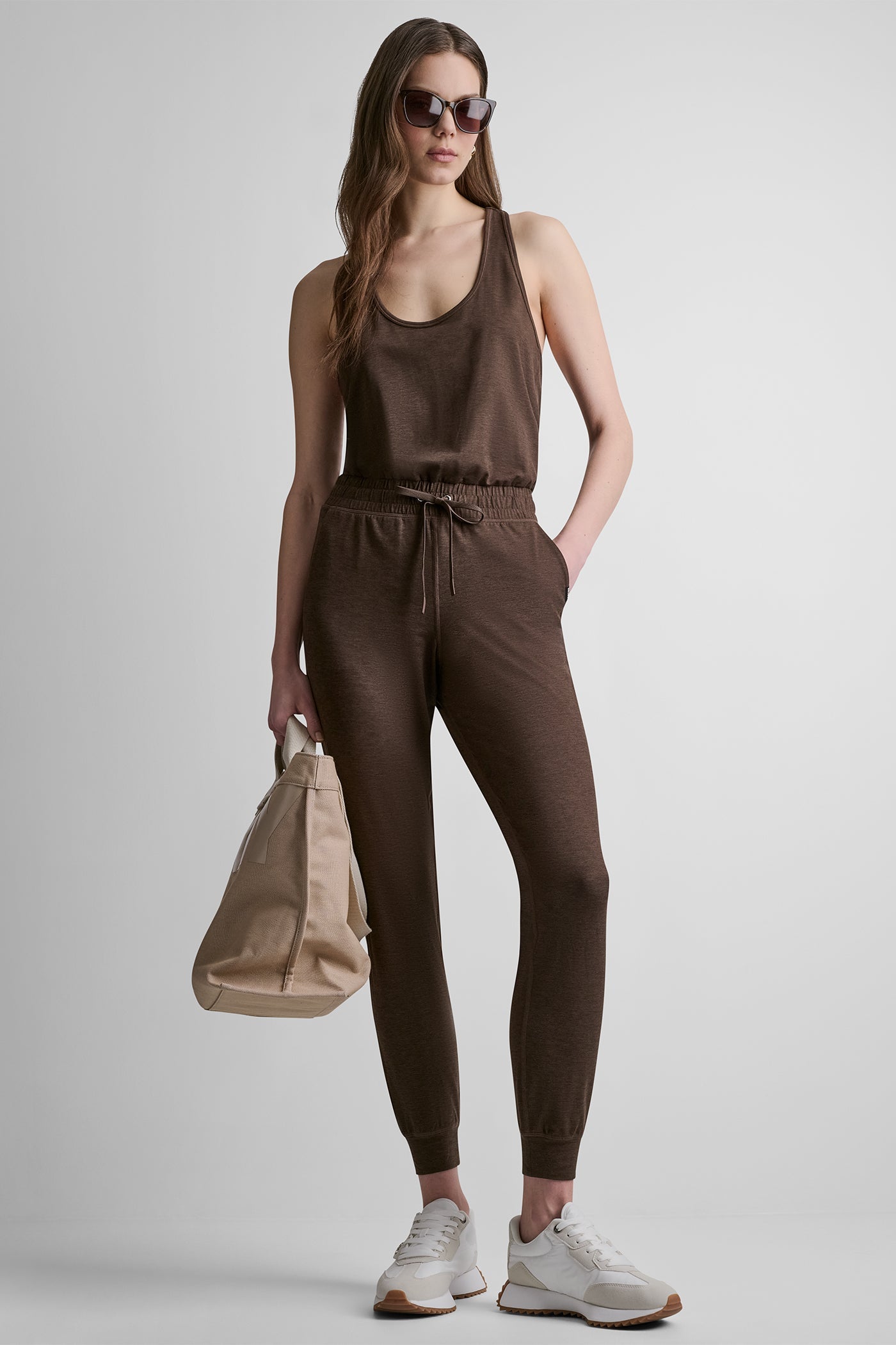 SPACEDYE RACERBACK TANK JUMPSUIT