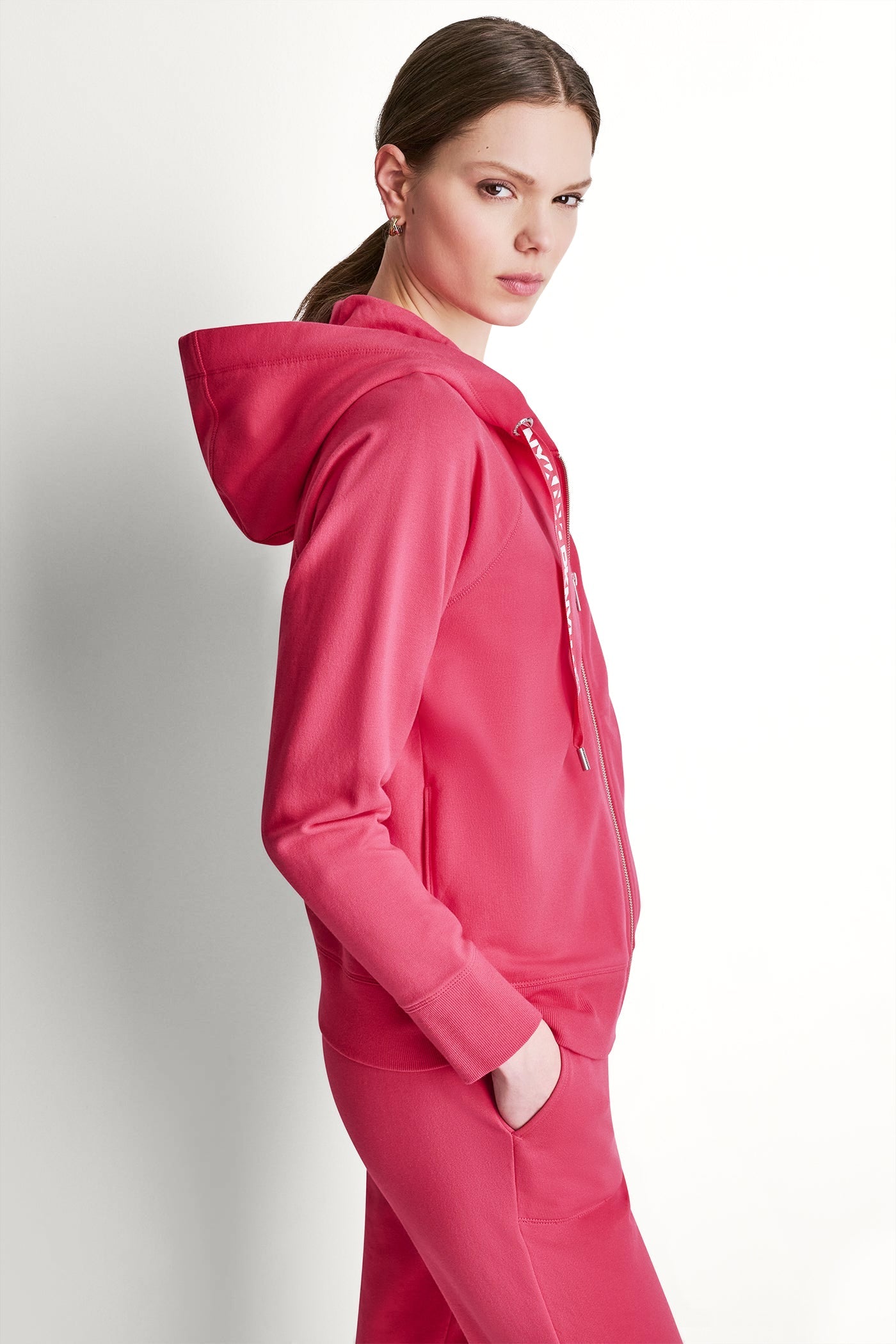 TWO-TONE LOGO DRAWSTRING HOODIE