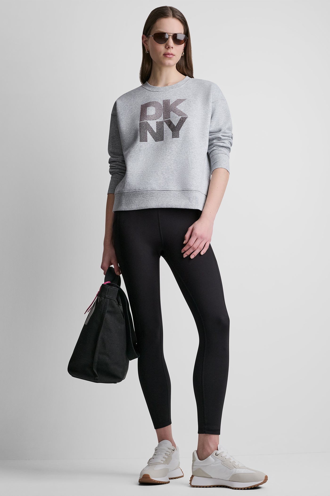 STACKED RHINESTONE LOGO PULLOVER