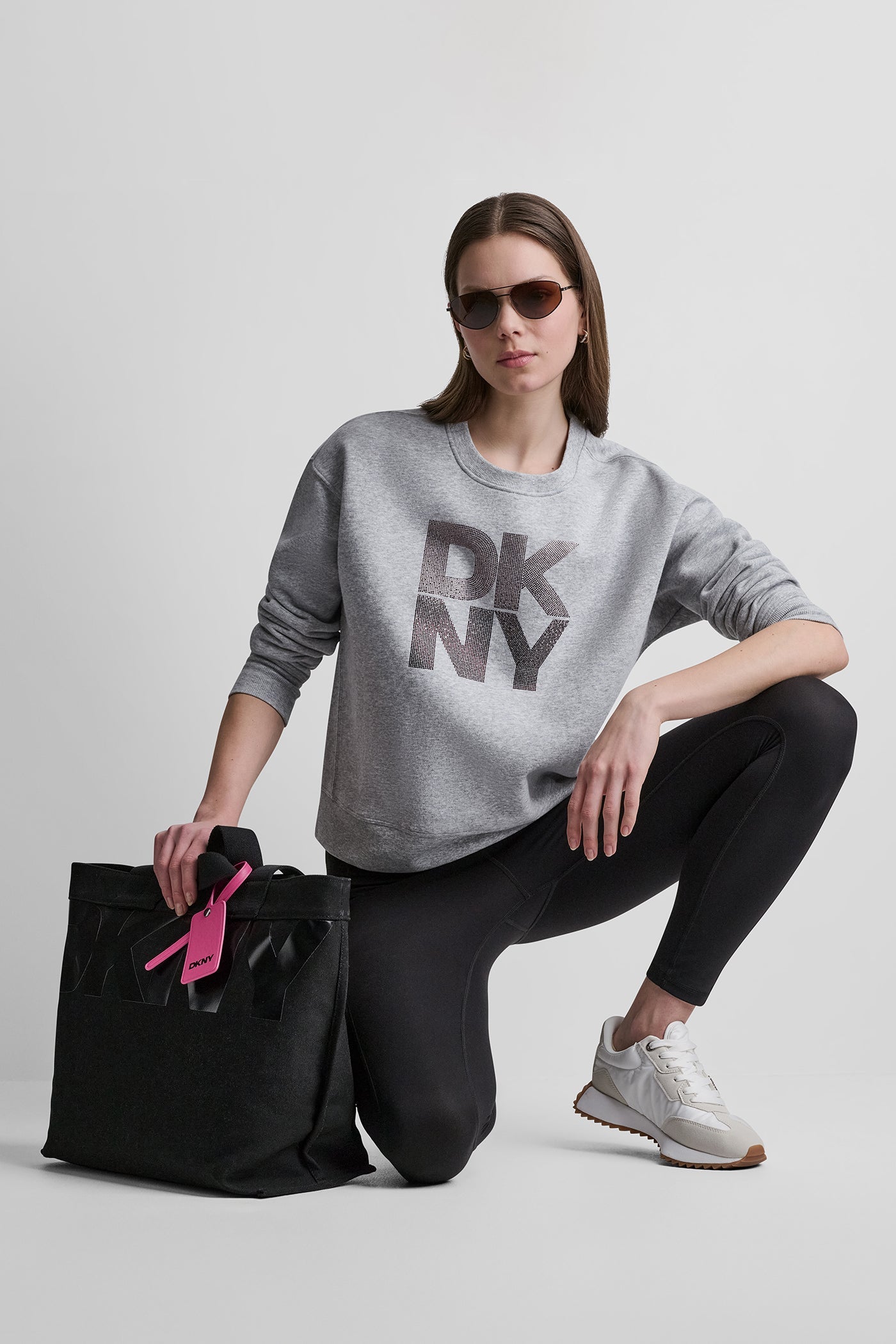 STACKED RHINESTONE LOGO PULLOVER