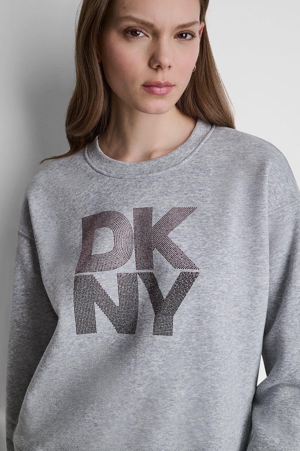 STACKED RHINESTONE LOGO PULLOVER