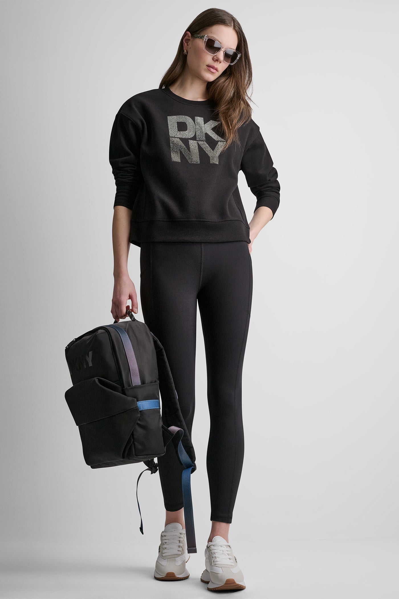 STACKED RHINESTONE LOGO PULLOVER