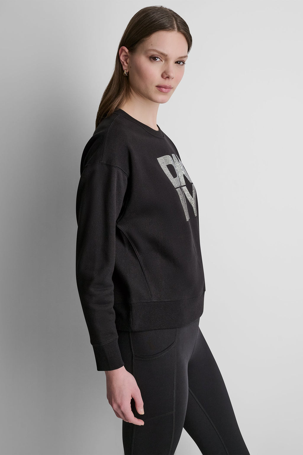 STACKED RHINESTONE LOGO PULLOVER