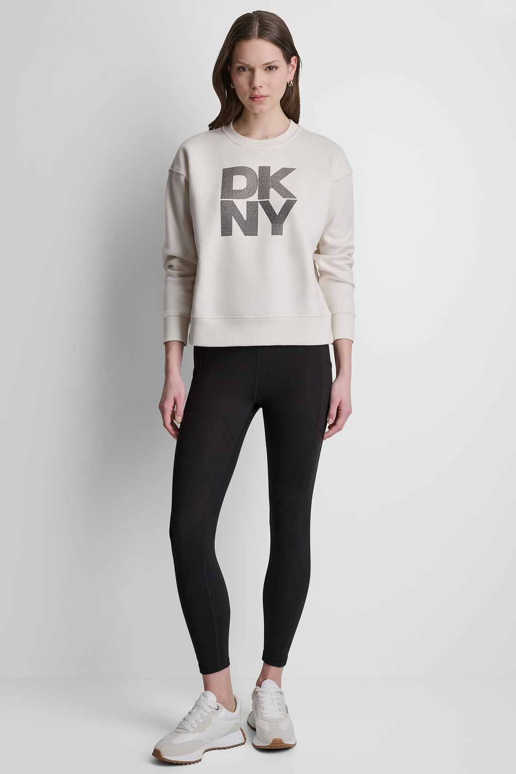 STACKED RHINESTONE LOGO PULLOVER