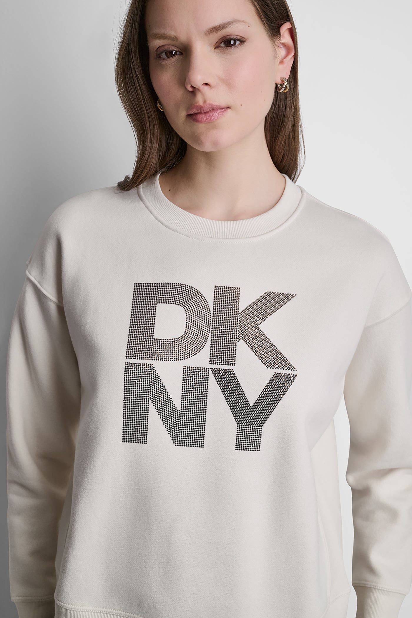 STACKED RHINESTONE LOGO PULLOVER