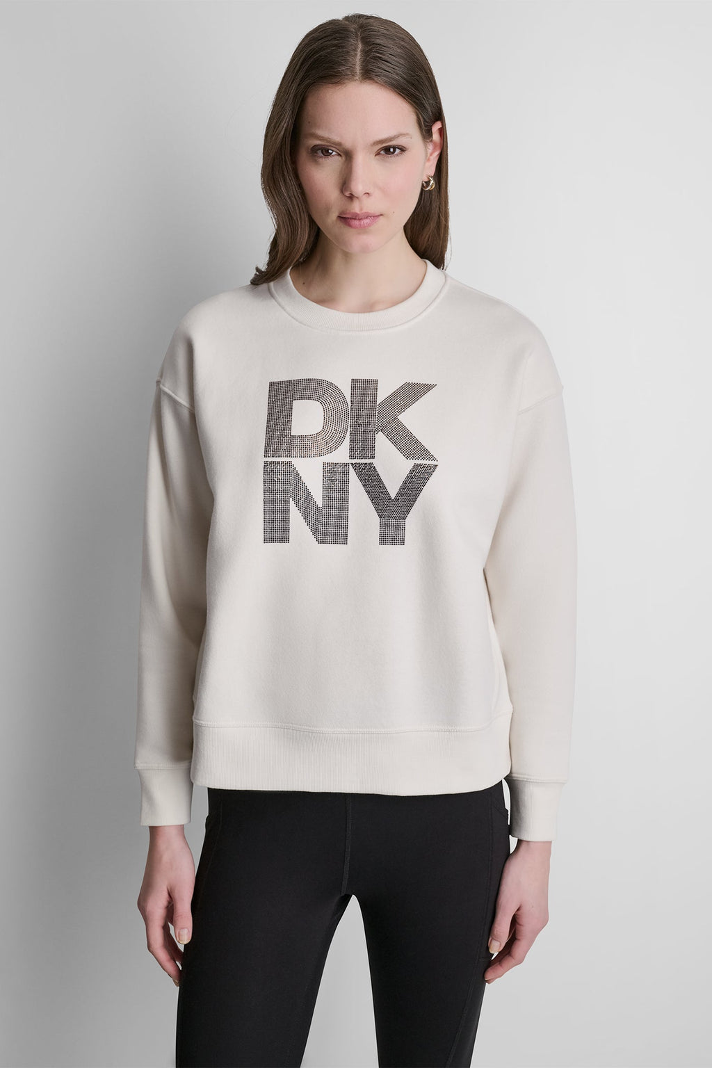 STACKED RHINESTONE LOGO PULLOVER