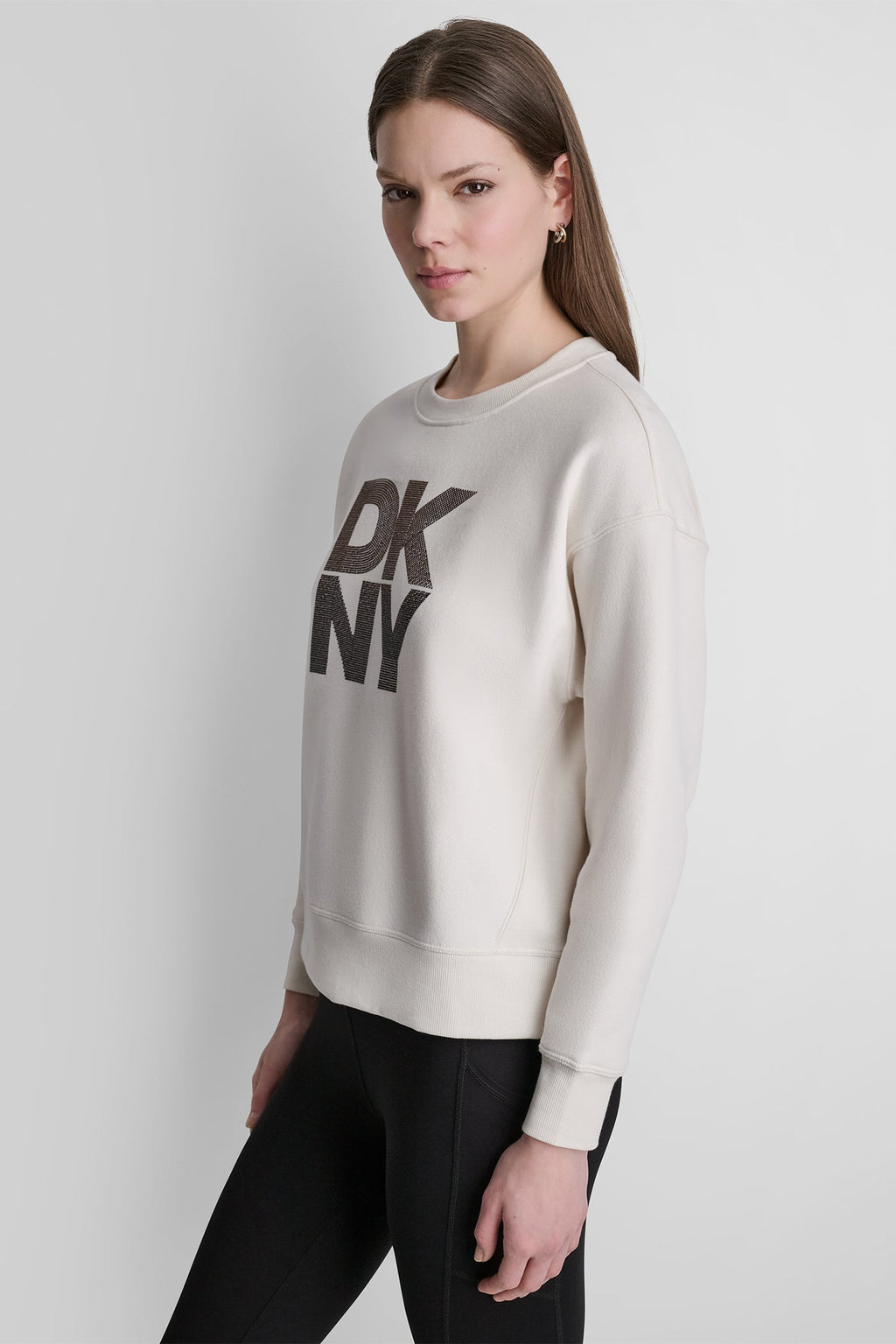 STACKED RHINESTONE LOGO PULLOVER