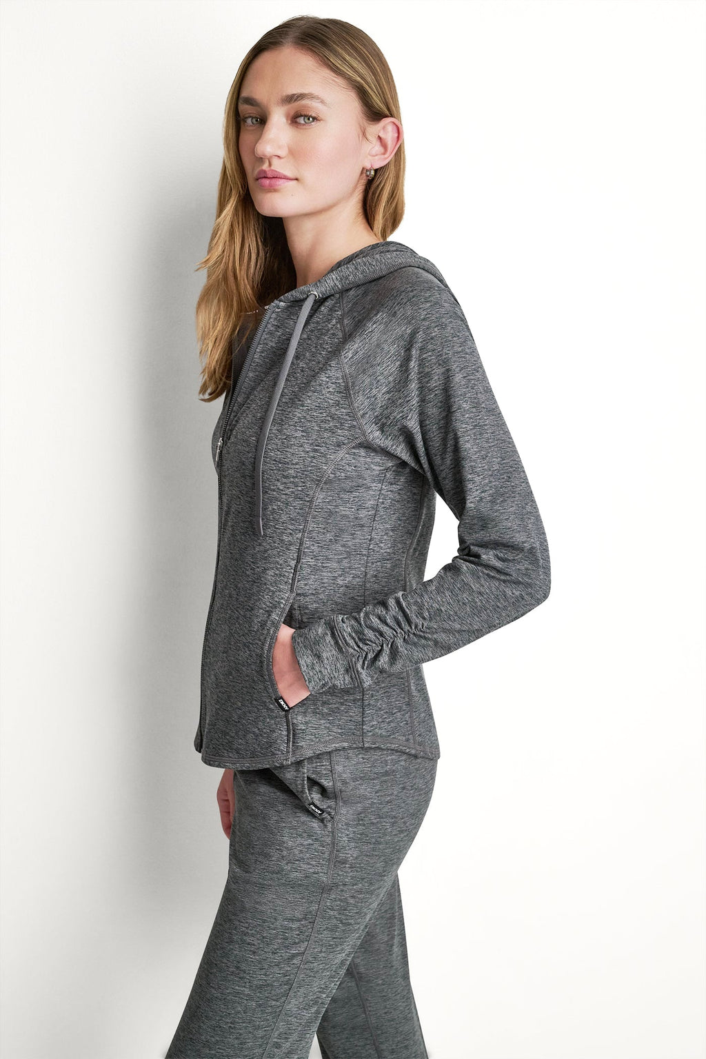 SPACEDYE RAGLAN FULL-ZIP HOODIE