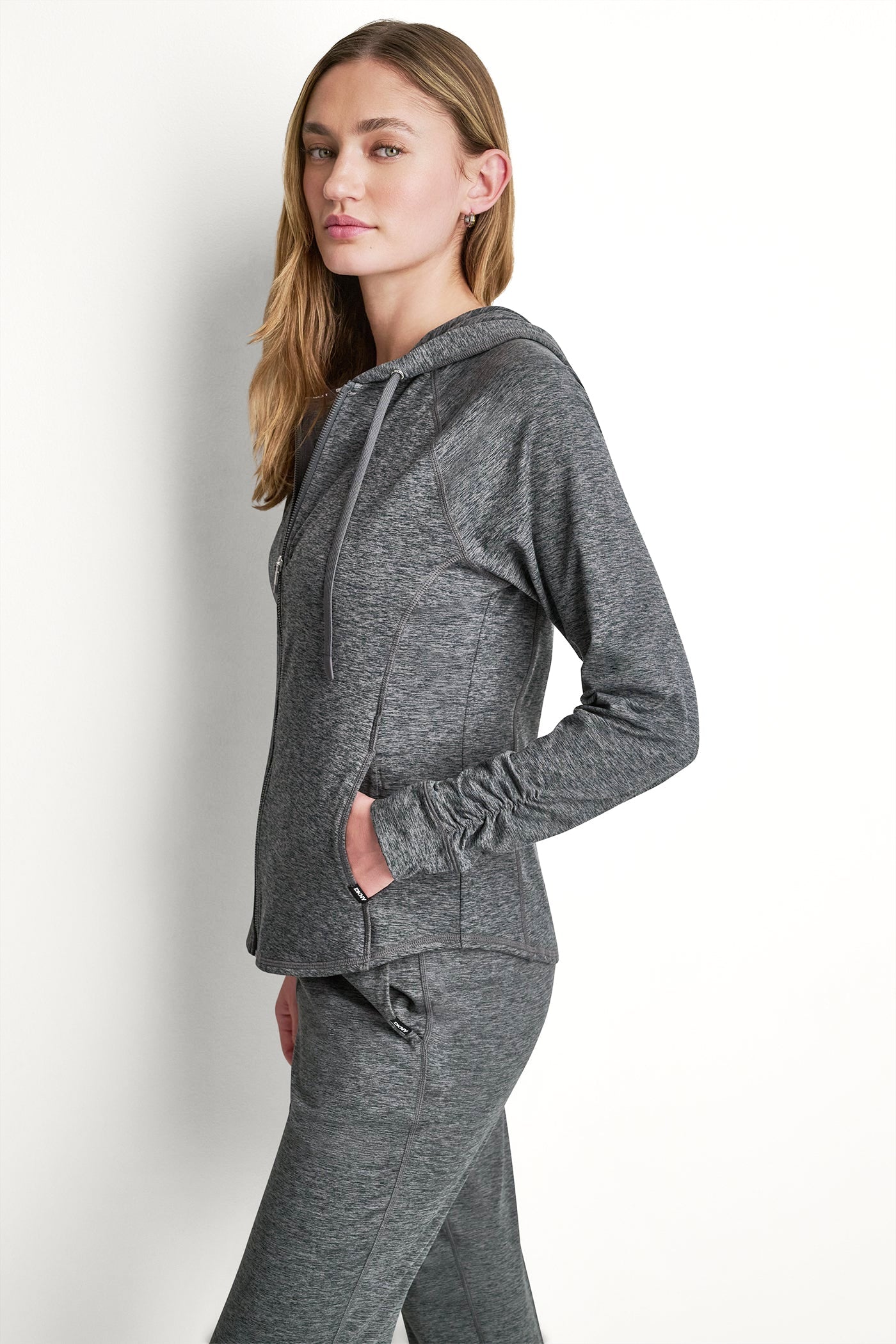 SPACEDYE RAGLAN FULL-ZIP HOODIE
