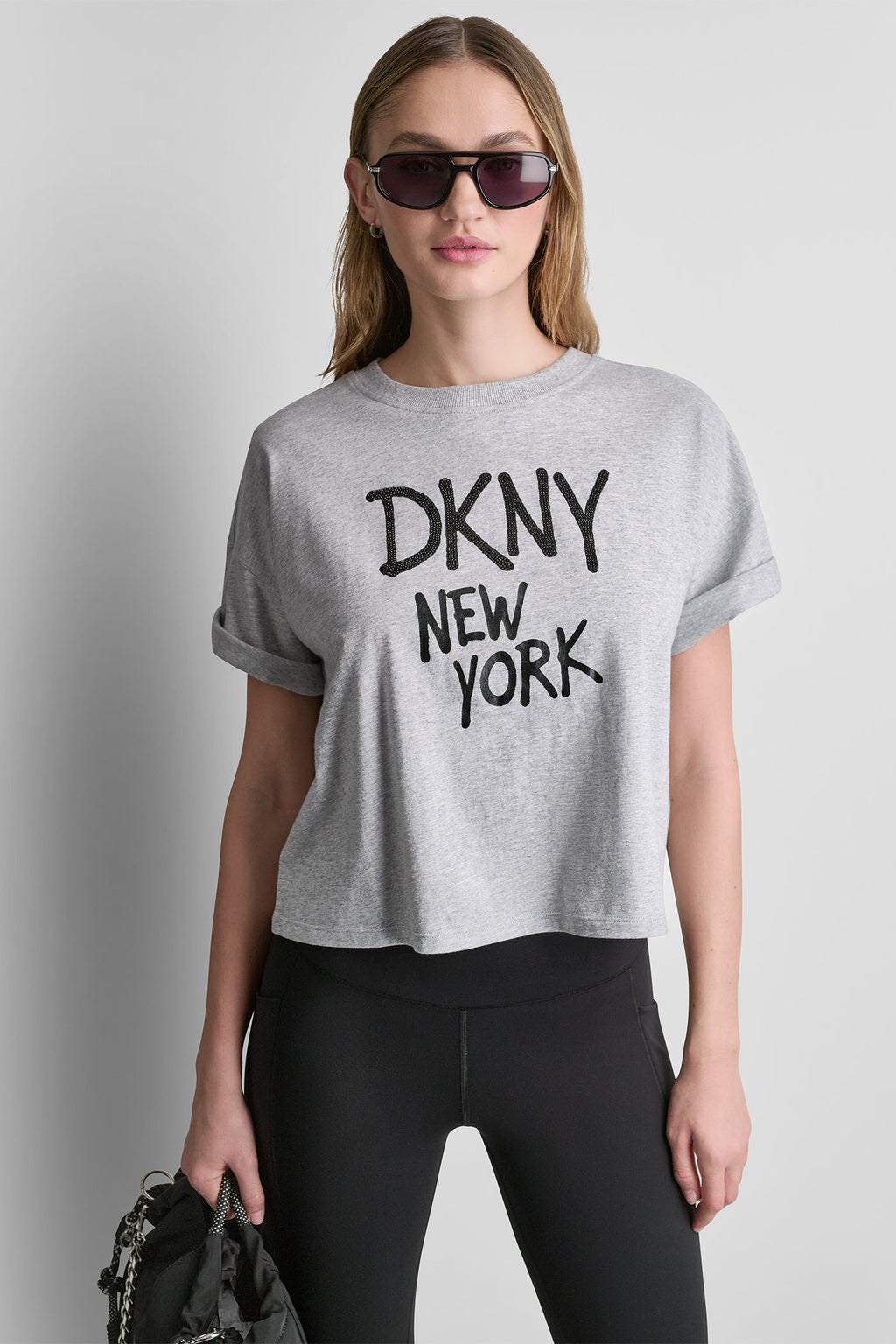 RHINESTONE GRAFFITI LOGO TEE