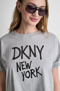 RHINESTONE GRAFFITI LOGO TEE