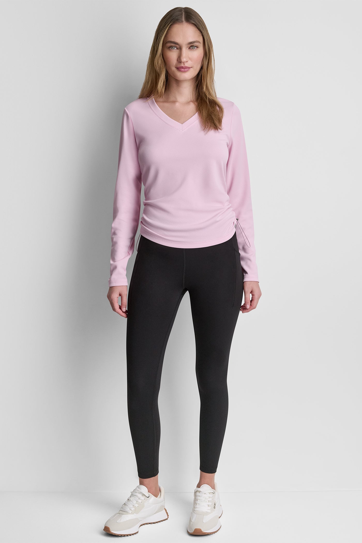 LONG SLEEVE V-NECK TECH TEE