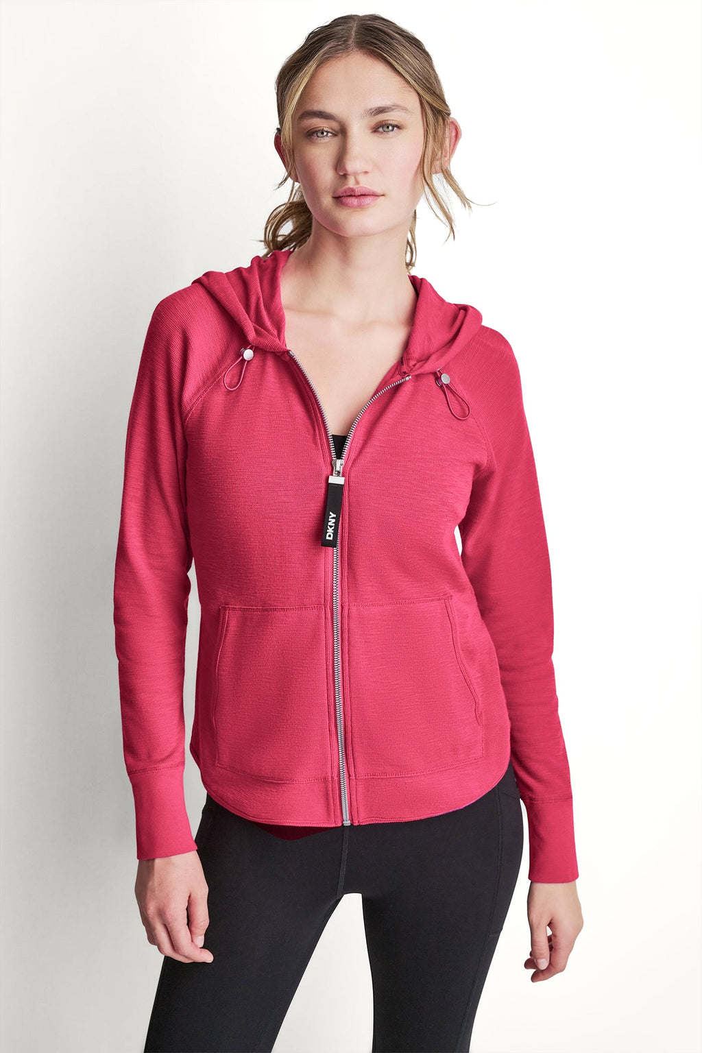 MINI WAFFLE FULL-ZIP HOODIE