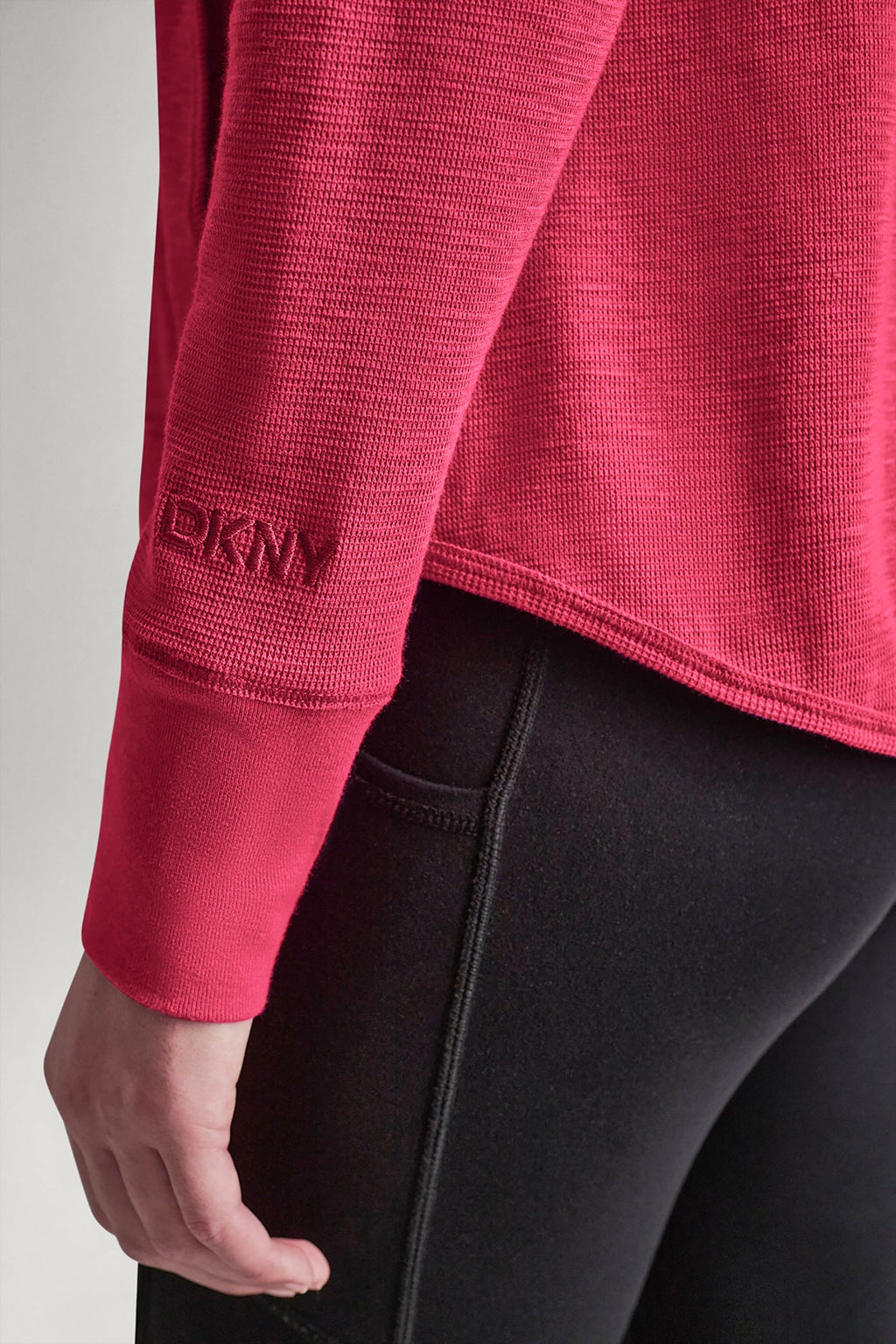 MINI WAFFLE FULL-ZIP HOODIE