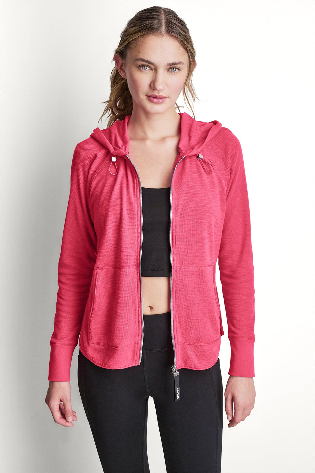 MINI WAFFLE FULL-ZIP HOODIE