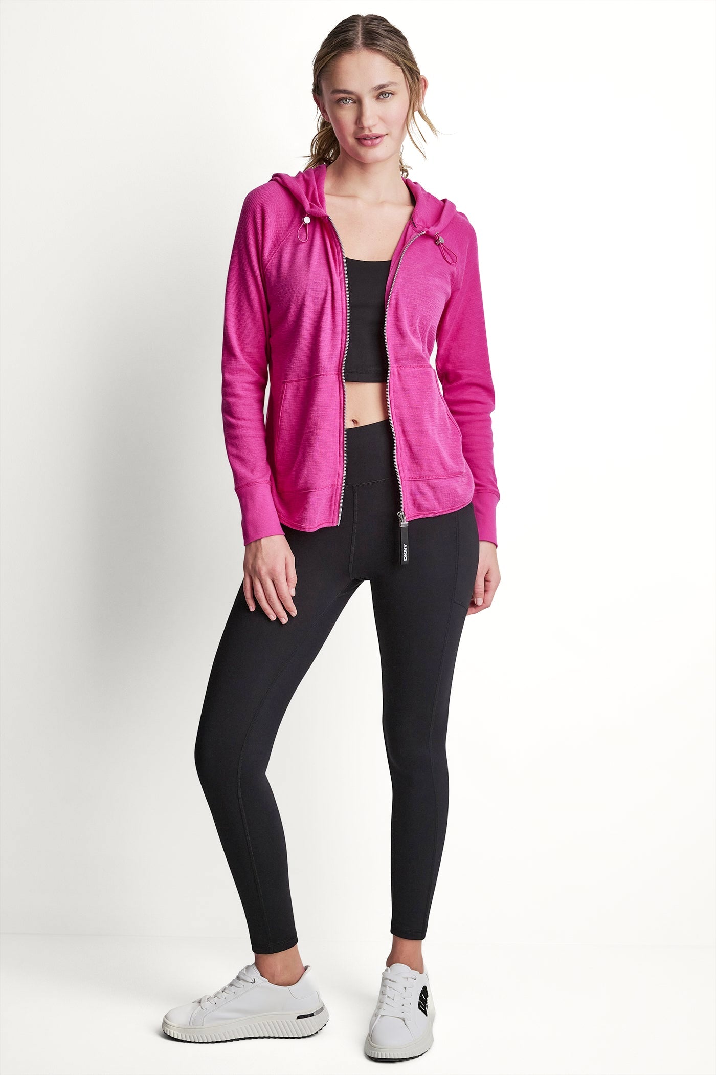 MINI WAFFLE FULL-ZIP HOODIE