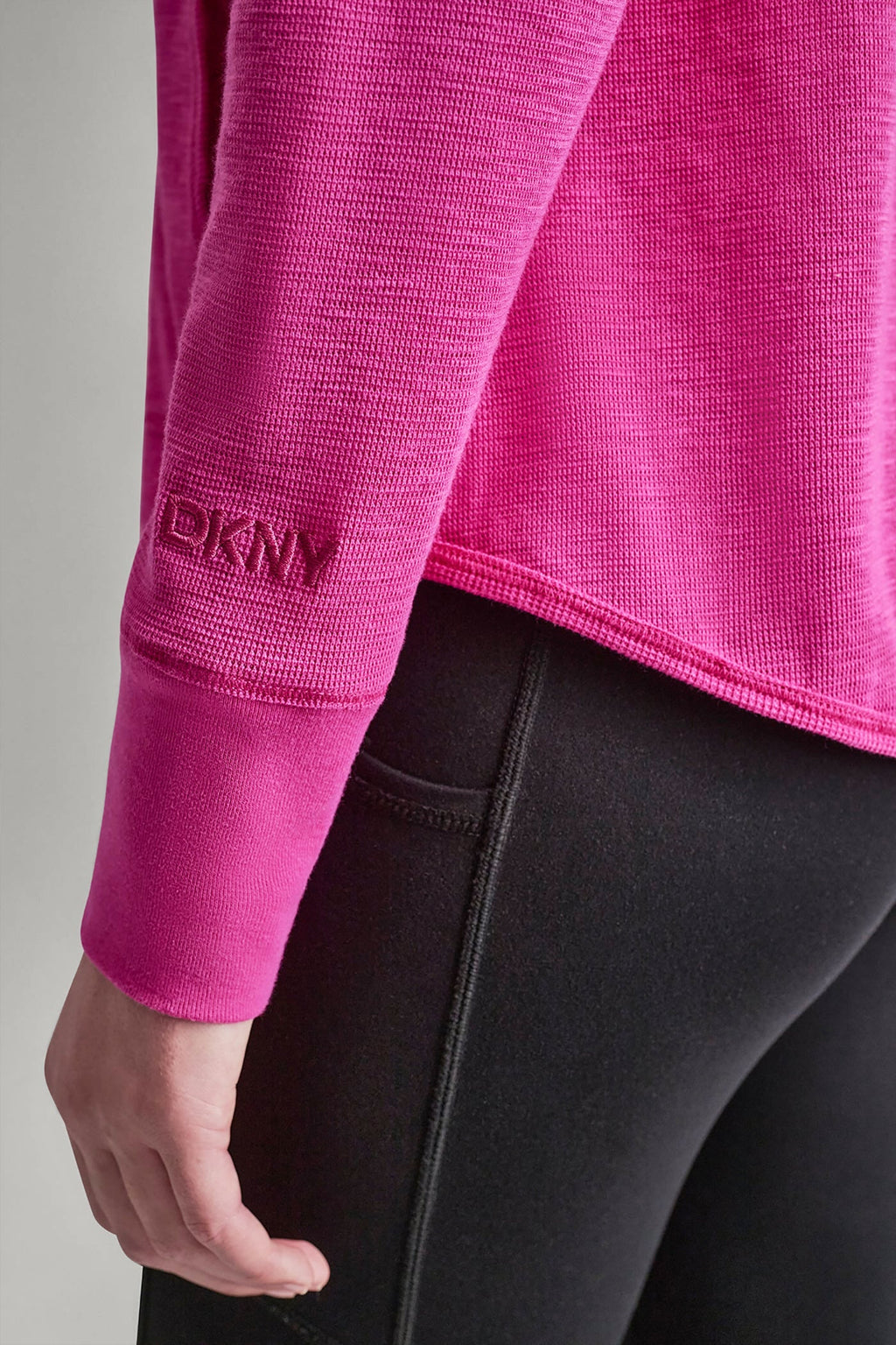 MINI WAFFLE FULL-ZIP HOODIE