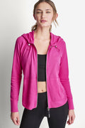 MINI WAFFLE FULL-ZIP HOODIE