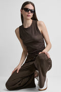 SPACEDYE TANK WITH RUCHING