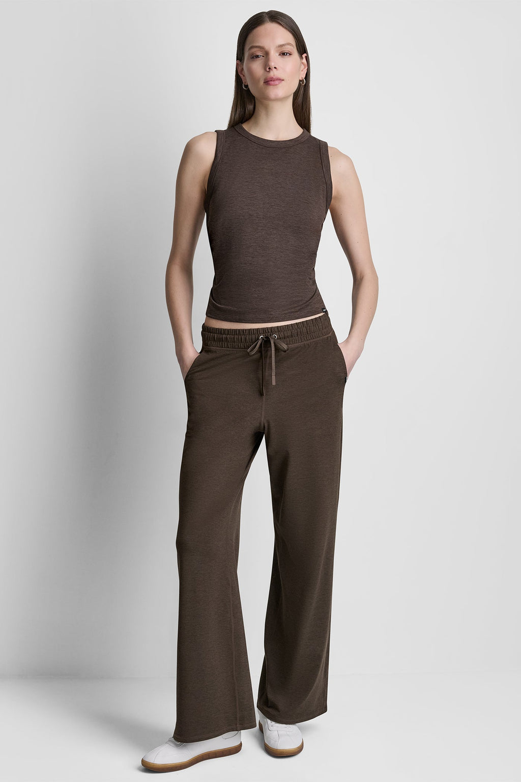 SPACEDYE TANK WITH RUCHING