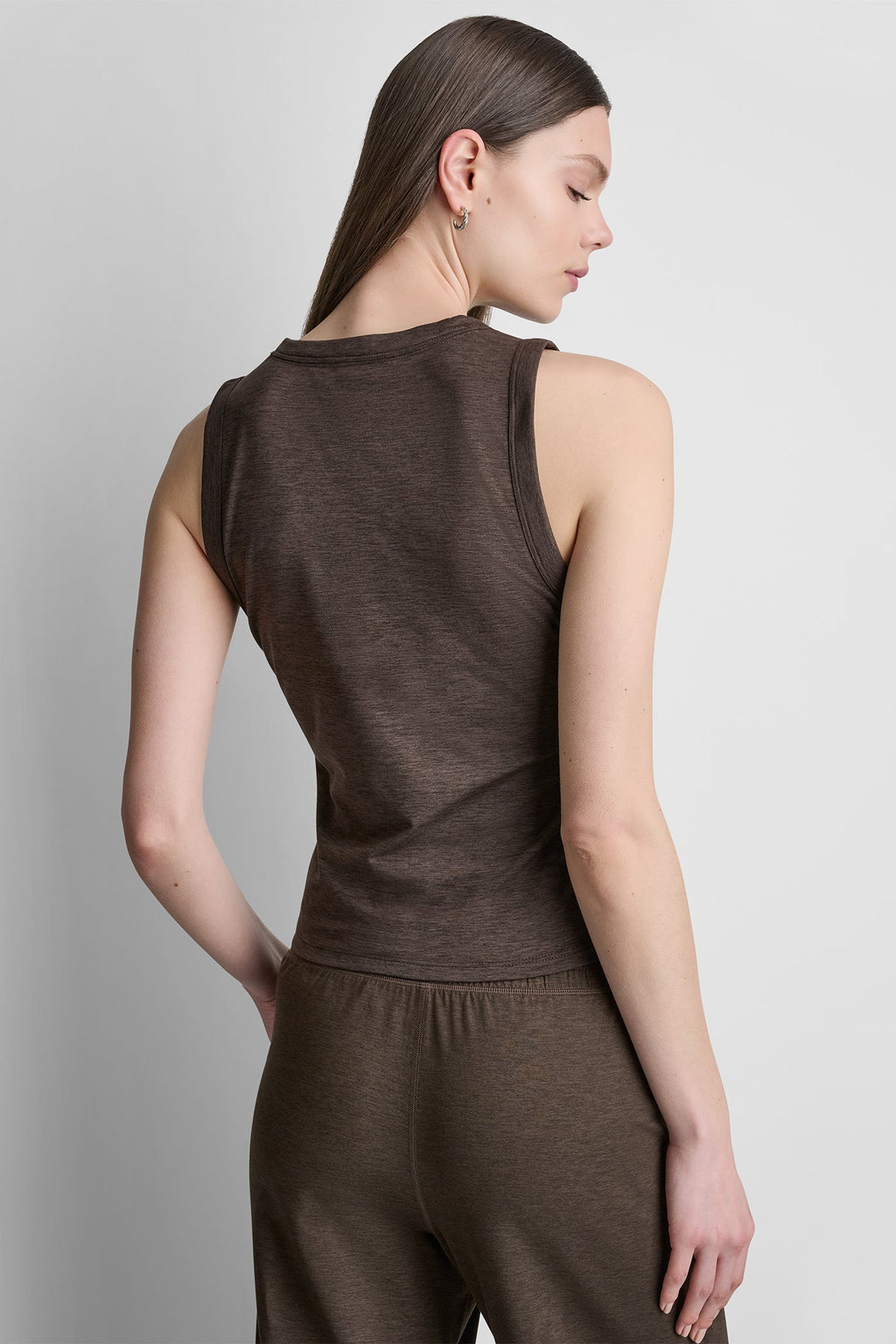 SPACEDYE TANK WITH RUCHING