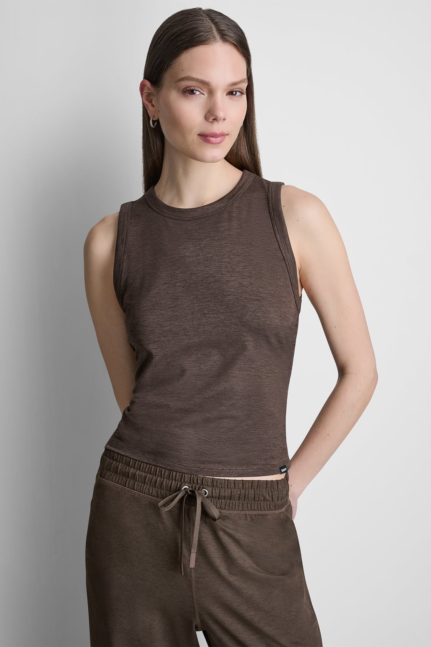 SPACEDYE TANK WITH RUCHING