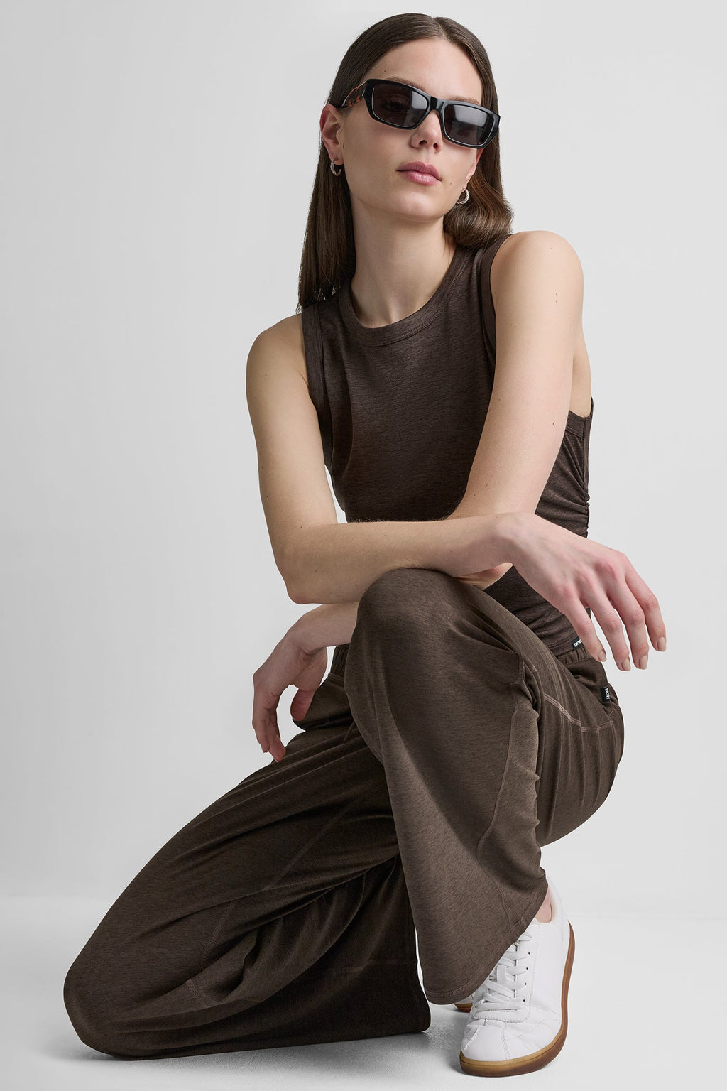 MID-RISE SPACEDYE WIDE LEG PANT