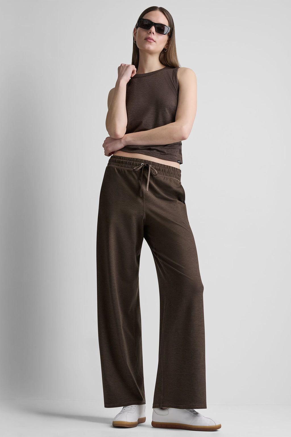 MID-RISE SPACEDYE WIDE LEG PANT