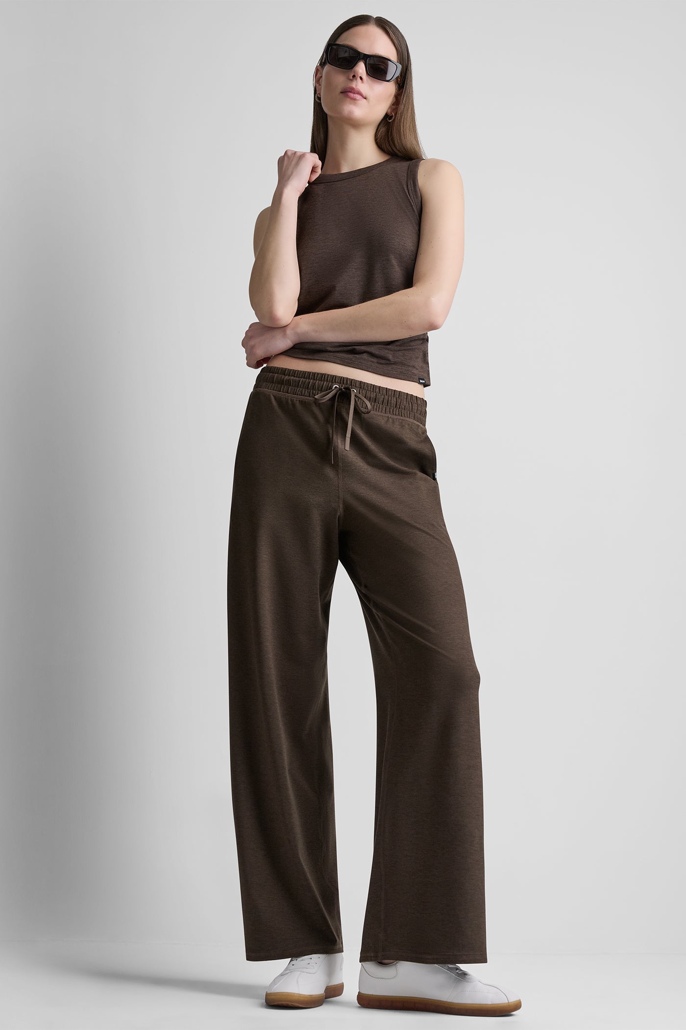 MID-RISE SPACEDYE WIDE LEG PANT