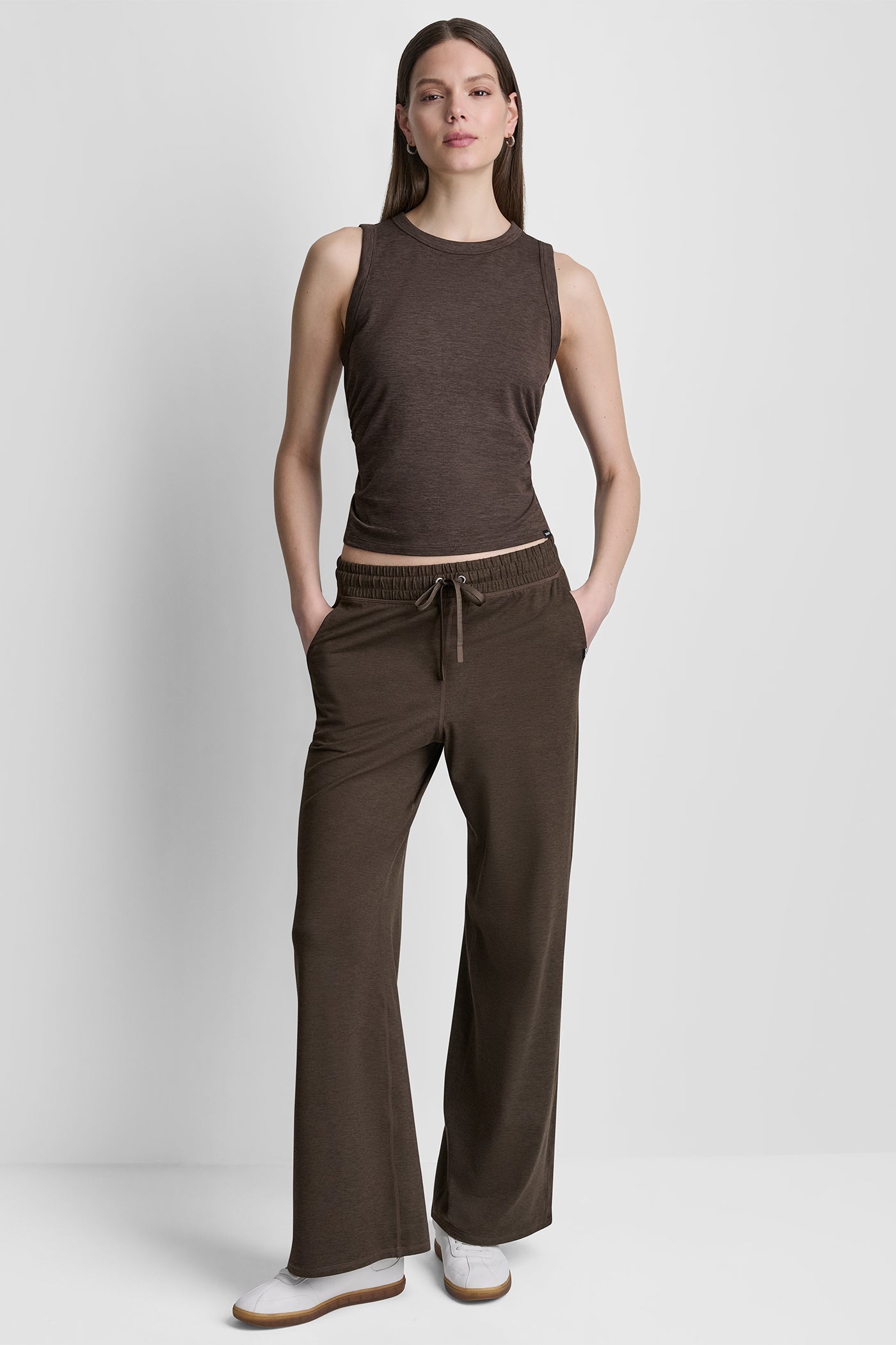 MID-RISE SPACEDYE WIDE LEG PANT