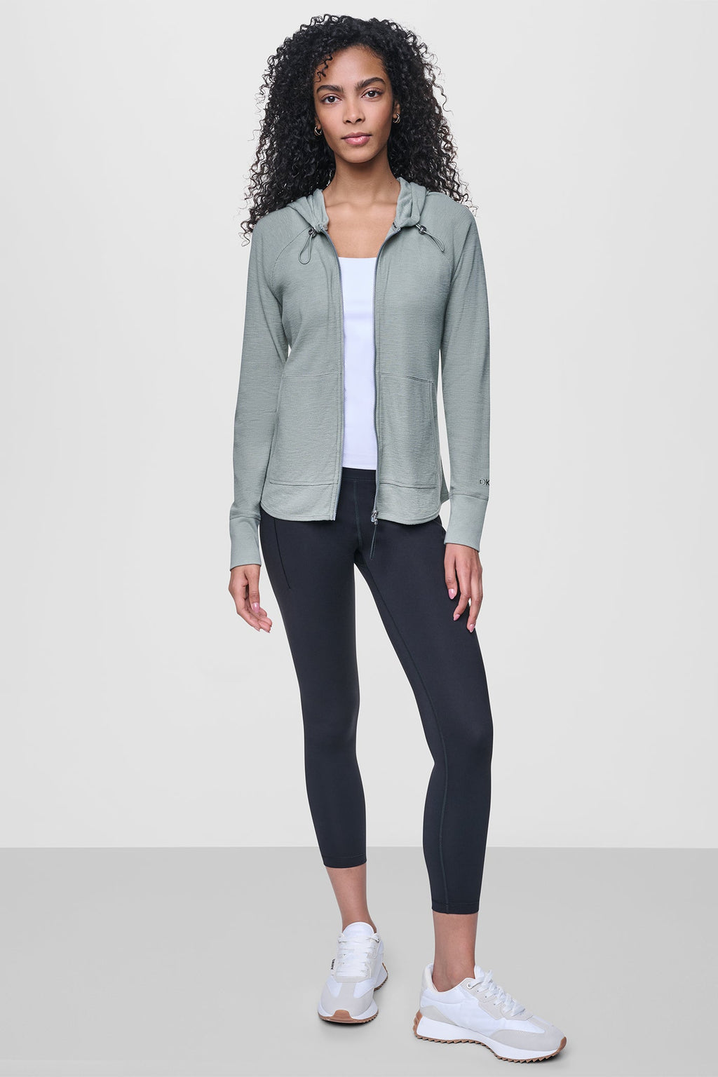 MINI WAFFLE FULL-ZIP HOODIE