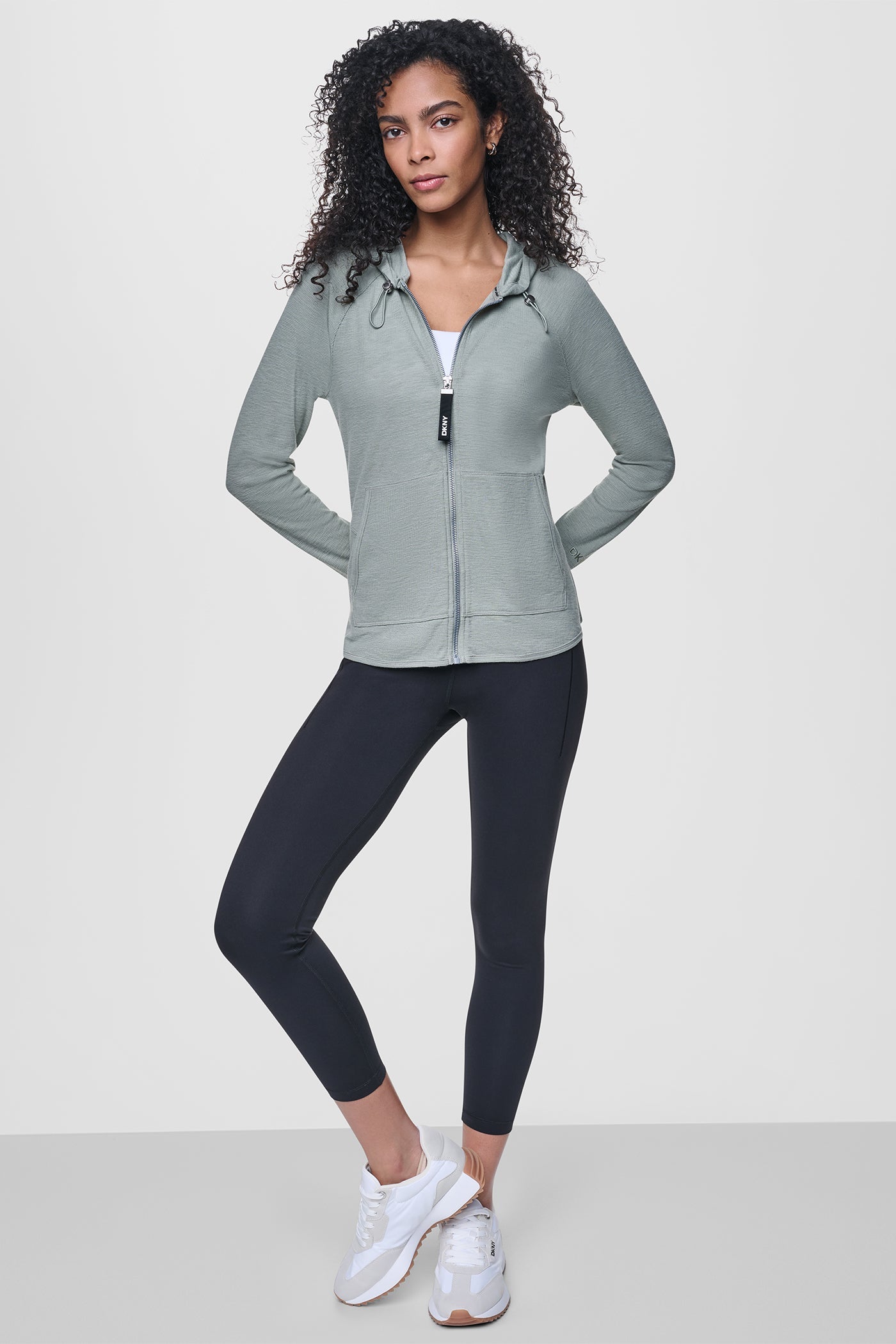 MINI WAFFLE FULL-ZIP HOODIE