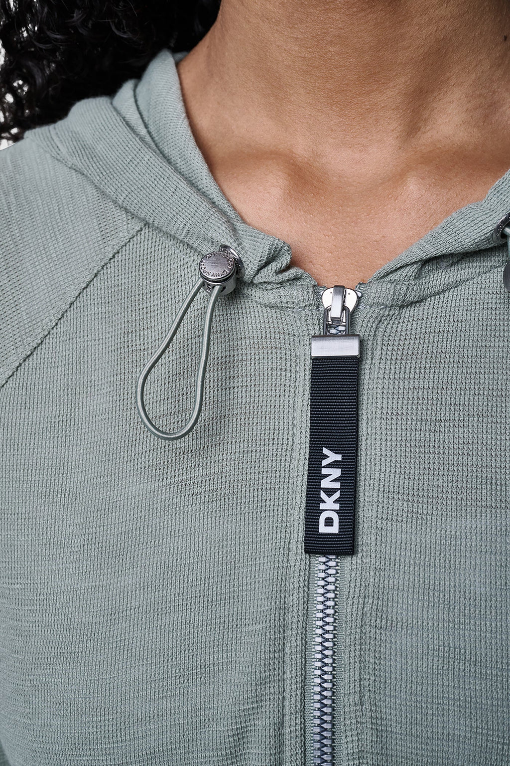 MINI WAFFLE FULL-ZIP HOODIE